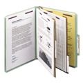 Office Jansan | Smead 14076 Pressboard Six-Section Classification Folders with 2/5-Cut Tabs- Letter, Gray/Green (10/Box) image number 1