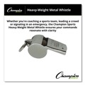 Outdoor Games | Champion Sports 401 Heavy Weight Metal Sports Whistle - Silver (1 Dozen) image number 4