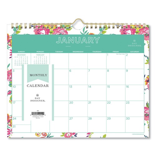 Notebooks & Pads | Blue Sky BLS103629 11 in. x 8.75 in. 12-Month (Jan-Dec 2026) Day Designer Peyton Wall Calendar - White/Multicolor Sheets image number 0