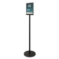 Labor Day Sale! Save $30 off $199! | Deflecto 692056 8.5 in. x 11 in. Insert 56 in. Tall Double-Sided Magnetic Sign Display - Clear/Black image number 2