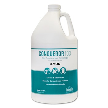 Fresh Products 1-WB-LE Conqueror 103 Odor Counteractant Concentrate, Lemon, 1 Gal Bottle, 4/carton