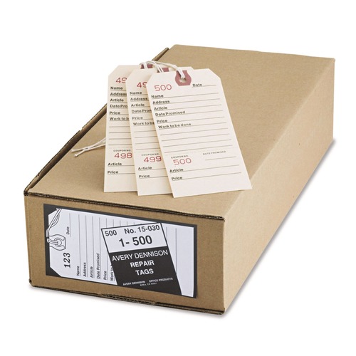 Office Jansan | Avery 15030 5.25 in. x 2.63 in. Repair Tags - Manila (500/Box) image number 0