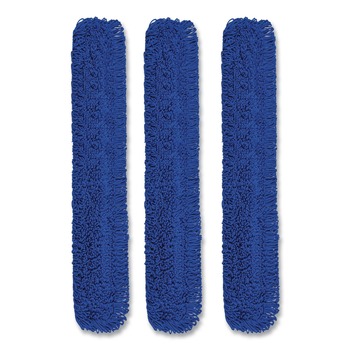 Gritt Commercial GRI182603PK 60 in. x 5 in. Microfiber Looped Dust Mop Pad Head - Blue (3/Pack)