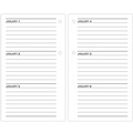  | AT-A-GLANCE E717T-50 3.5 in. x 6 in. 12-Month (Jan to Dec) 2025 Desk Calendar Refill with Tabs - White Sheets image number 3