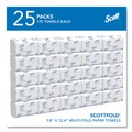 Paper Towels and Napkins | Scott 01960 7.8 in. x 12.4 in. 1-Ply Pro Scottfold Towels - White (25 Packs/Carton) image number 1