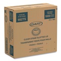 Cups and Lids | Dart 662TS Straw-Slot Lids for 9 - 20 oz. Cold Cups - Clear (100/Pack) image number 3