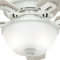 Ceiling Fans | Hunter 52226 44 in. Donegan Fresh White Ceiling Fan with Light image number 5