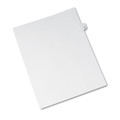 Avery 01056 11 in. x 8.5 in. 10-Tab 56 Tab Titles Avery Style Preprinted Legal Exhibit Side Tab Index Dividers - White (25-Piece/Pack) image number 1