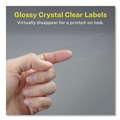 Office Jansan | Avery 06520 Easy Peel 0.66 in. x 1.75 in. Mailing Labels with Sure Feed Technology - Glossy Clear (60/Sheet, 10 Sheets/Pack) image number 3