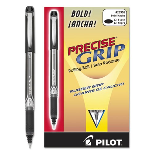 Office Jansan | Pilot 28901 Precise Grip 1 mm Roller Ball Pen - Bold, Black (Dozen) image number 0