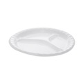  | Pactiv Corp. 0TK10044000Y Placesetter Deluxe Laminated Foam 3-Compartment 10.25 in. Plates - White (540/Carton) image number 0