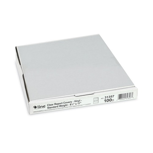  | C-Line 31357 8-1/2 in. x 11 in. Binding Bar Vinyl Report Covers - Clear (100/Box) image number 0