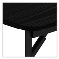  | Alera 55601 48 in. W x 23.88 in. D x 29 in. H Rectangular Wood Folding Table - Black image number 3