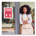  | Deflecto 68886W Self Adhesive Sign Holders with 11 in. x 17 in. Insert - Clear with White Border (2/Pack) image number 5