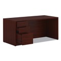 Office Desks & Workstations | HON H105898L.NN 10500 Series 66 in. x 30 in. x 29.5 in. Single Pedestal Desk - Mahogany image number 1
