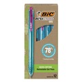 Pens | BIC RGLE11-AST Medium 1 mm Ecolutions Retractable Gel Pen - Assorted Ink Colors, Blue Barrel (12/Pack) image number 0