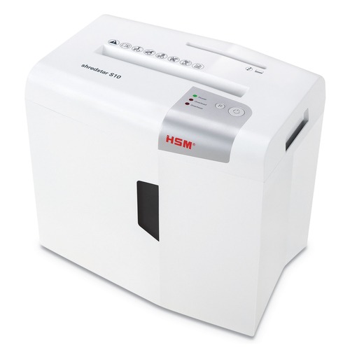 Office Jansan | HSM of America 1042123 10 Manual Sheet Capacity Shredstar S10 Strip-Cut Shredder image number 0