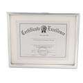Universal UNV76854 11.25 in. x 14.5 in. Easel Back Plastic Document Frame - Metallic Silver image number 0