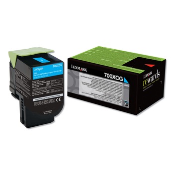 Lexmark 4,000 Page-Yield TAA Compliant Return Program Extra High-Yield Toner - Cyan