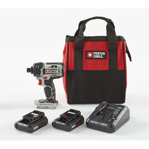 Impact Drivers | Porter-Cable PKBPCC640B-PCCK888LB 20V MAX Cordless Lithium-Ion 1/4 in. Hex Impact Driver Kit with Batteries and Charger image number 0