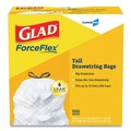 Trash Bags | Glad 78526 Tall Kitchen Drawstring Trash Bags, 13 Gal, 0.72 Mil, 24-in X 27.38-in, Gray, 100/box image number 0