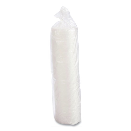 Cutlery | Dart 12SL 6 oz. to 14 oz. Plastic Lids for Foam Cups/Bowls/Containers - Translucent (1000/Carton) image number 0