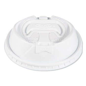 CUPS AND LIDS | Dart OPT316 Optima Reclosable Lids for Paper Hot Cups, Fits 10 oz. - 24 oz. Cups - White (1000/Carton)