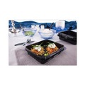 Food Trays, Containers, and Lids | SOLO 851611-PS94 Creative Carryouts Hinged Plastic Hot Deli Boxes - Medium, Black/Clear (200/Carton) image number 3