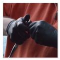 Disposable Gloves | Ammex GWBN44100 6 mil Heavy-Duty Industrial Powder-Free Nitrile Gloves - Medium, Black (1000/Carton) image number 2