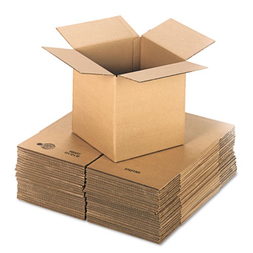  | Universal UFS121212 12-in. Cubed Fixed-Depth Corrugated Shipping Boxes - Extra-Large, Brown Kraft (25/Bundle) image number 0