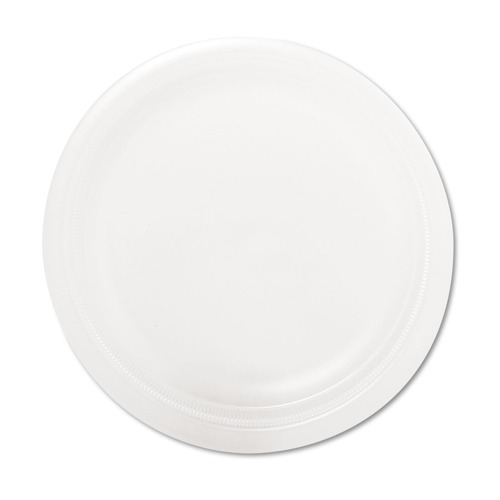 Dart 9PWQR Quiet Classic Laminated 9 in. Foam Plates - White (125-Piece/Pack) image number 0