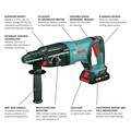 Bosch GBH18V-26DK25 Bulldog 18V EC Brushless Lithium-Ion 1 in. Cordless SDS-plus Rotary Hammer Kit with 2 Batteries (4 Ah) image number 3