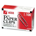 Office Jansan | ACCO A7072320G No. 3 Smooth Paper Clips - Silver (1000/Pack) image number 0