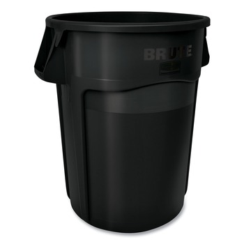 Rubbermaid Commercial Brute 55 Gallon Resin Container - Black (3/Carton)