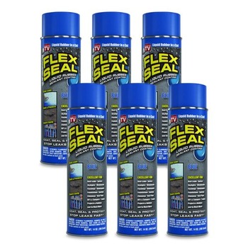 Flex Seal Products 14 oz Flex Seal Liquid Rubber Sealant Coating Aerosol - Dries Blue (6/Carton)