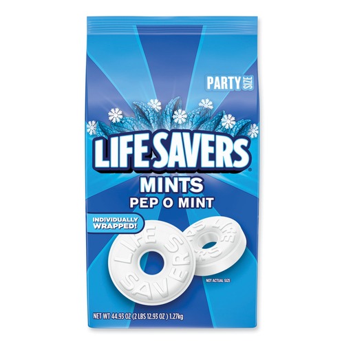 Food Service | LifeSavers MMM29056 44.93 oz. Bag Hard Candy Mints - Pep-O-Mint image number 0