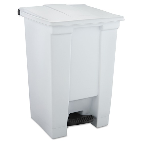 Trash & Waste Bins | Rubbermaid Commercial FG614400WHT Legacy 12 Gallon Step-On Container - White image number 0