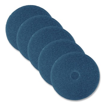 3M 5300 19 in. Diameter Low-Speed High Productivity Floor Pads - Blue (5/Carton)