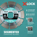 Makita E-12647 3-Piece X-LOCK 4-1/2 in. Diamond Blade Variety Pack for Masonry Cutting image number 9