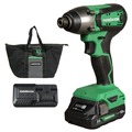 Impact Drivers | Metabo HPT WH18DFXM 18V MultiVolt Brushed Lithium-Ion 1/4 in. Cordless Impact Driver Kit (2 Ah) image number 0