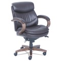 Office Chairs | La-Z-Boy 48963B 18.75 in. to 21.75 in. Seat Height Woodbury Mid-Back Executive Chair Supports Up to 300 lbs. - Brown Seat/Back, Weathered Sand Base image number 0