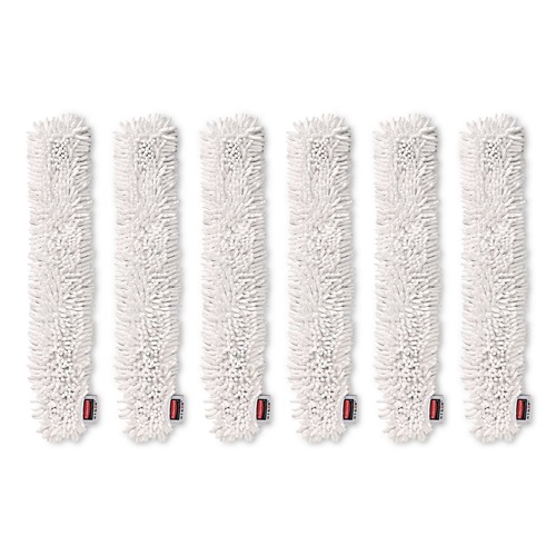 Office Jansan | Rubbermaid Commercial HYGEN FGQ85300WH00 HYGEN Quick-Connect Microfiber Dusting Wand Sleeve - White (6/Carton) image number 0