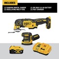 Combo Kits | Dewalt DCK202P1 20V MAX XR Brushless Lithium-Ion Cordless 5 in. Random Orbital Sander and 3-Speed Oscillating Multi-Tool Combo Kit (5 Ah) image number 1