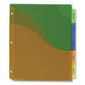 Office Jansan | Avery 11273 11.13 x 9.25 Insertable Big Tab Plastic Three-Pocket Corner Lock Dividers - Assorted (5-Pieces/Set) image number 1