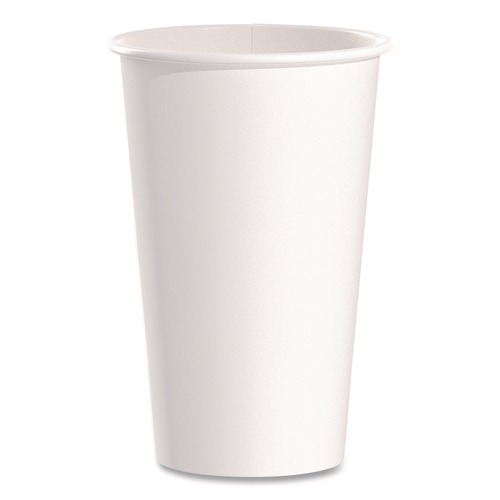 Cups and Lids | SOLO 316W-2050 Paper Hot Cups 16 oz White 50/Pack image number 0