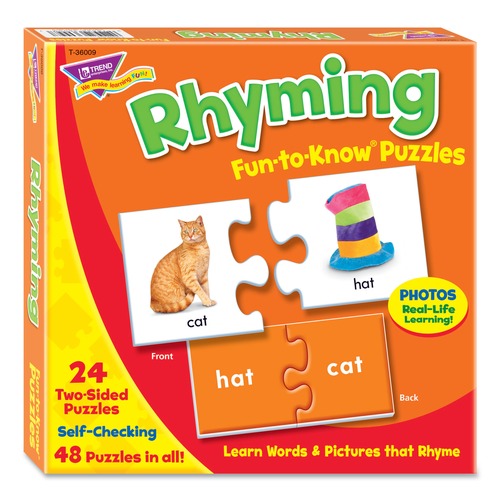 Cleaning & Janitorial Supplies | TREND T36009 Fun to Know Ages 3 and Up Words Matching Game Puzzles image number 0
