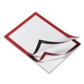Office Jansan | Durable 476803 DURAFRAME 8.5 in. x 11 in. Sign Holder - Red Frame (2/Pack) image number 1