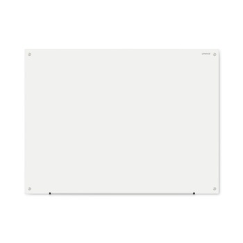Universal UNV43233 48 in. x 36 in. Frameless Glass Marker Board - White Surface