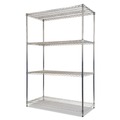  | Alera ALESW504824SR 48 in. x 24 in. x 72 in. NSF Certified Industrial Four-Shelf Wire Shelving Kit - Silver image number 2