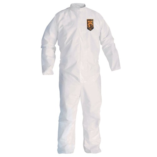 Bib Overalls | Ansell KCC 46006 A30 Breathable Splash and Particle Protection Coveralls - Triple Extra Large, White (21/Carton) image number 0